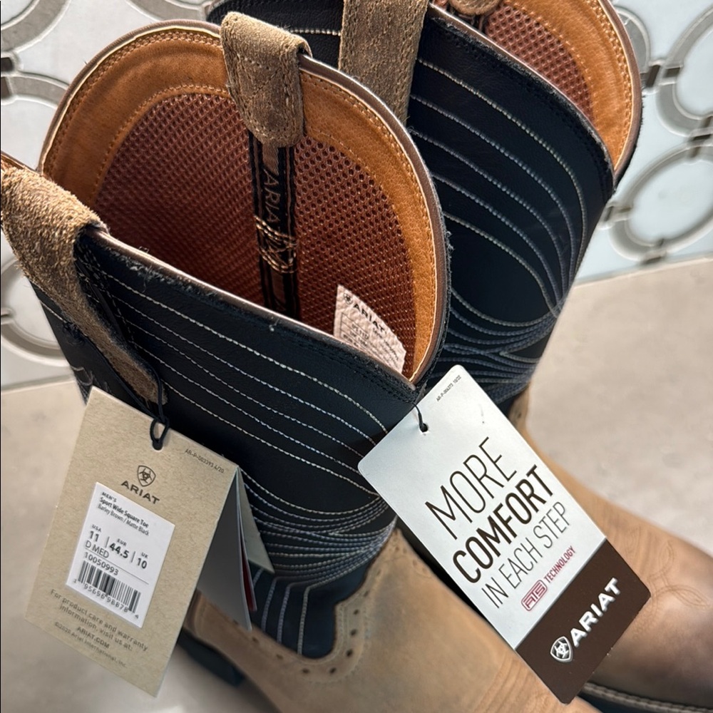 Ariat Brown Cowboy Western Boots with Classic Design Men’s 11 - Picture 2 of 6